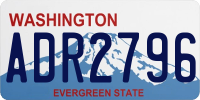 WA license plate ADR2796