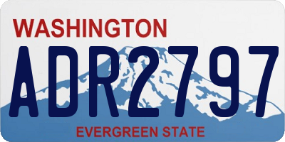 WA license plate ADR2797