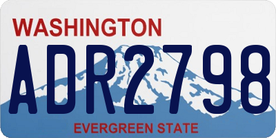 WA license plate ADR2798