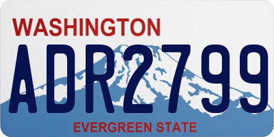 WA license plate ADR2799