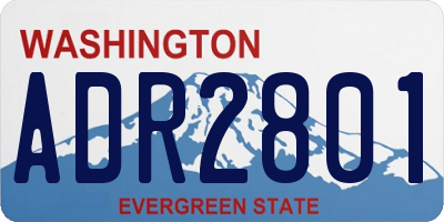 WA license plate ADR2801