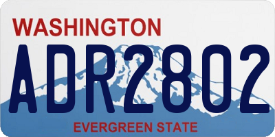 WA license plate ADR2802