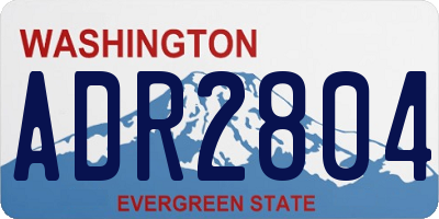 WA license plate ADR2804