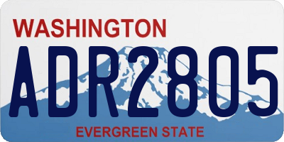 WA license plate ADR2805