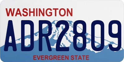 WA license plate ADR2809