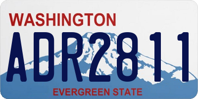 WA license plate ADR2811