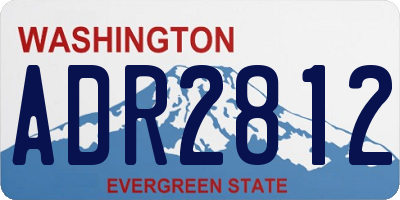 WA license plate ADR2812