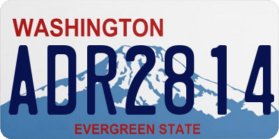 WA license plate ADR2814