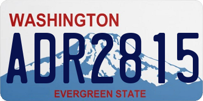 WA license plate ADR2815