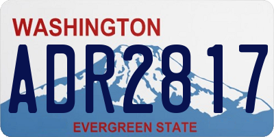 WA license plate ADR2817