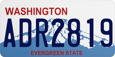 WA license plate ADR2819