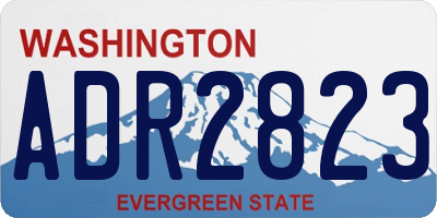 WA license plate ADR2823