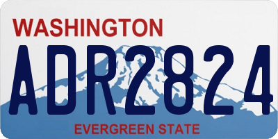 WA license plate ADR2824