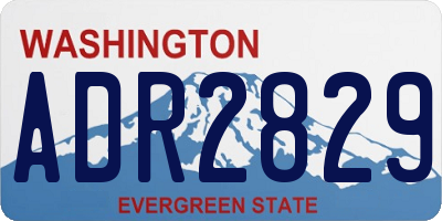 WA license plate ADR2829