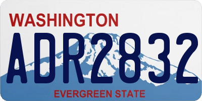 WA license plate ADR2832