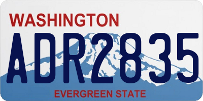WA license plate ADR2835