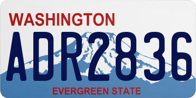 WA license plate ADR2836