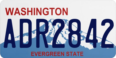 WA license plate ADR2842