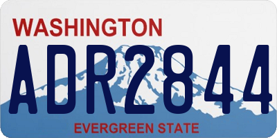 WA license plate ADR2844