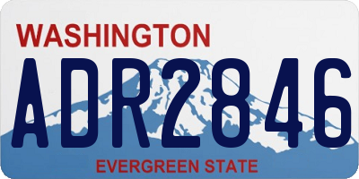 WA license plate ADR2846