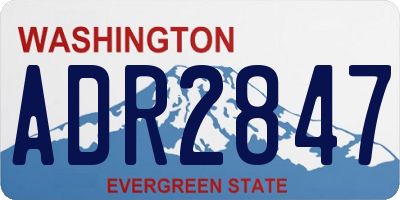 WA license plate ADR2847