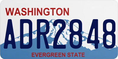 WA license plate ADR2848