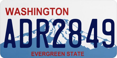 WA license plate ADR2849