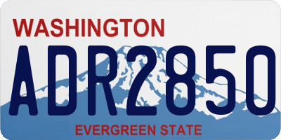WA license plate ADR2850