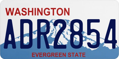 WA license plate ADR2854