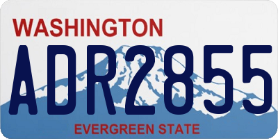 WA license plate ADR2855