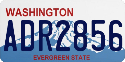 WA license plate ADR2856