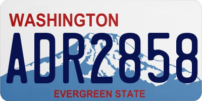 WA license plate ADR2858