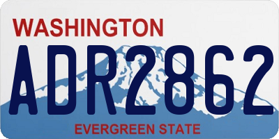 WA license plate ADR2862