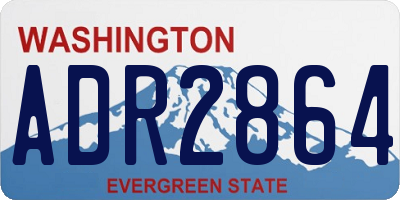WA license plate ADR2864