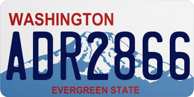 WA license plate ADR2866