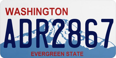 WA license plate ADR2867