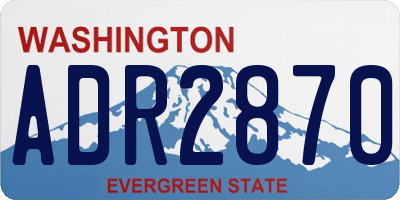WA license plate ADR2870