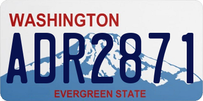 WA license plate ADR2871