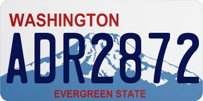 WA license plate ADR2872