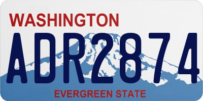 WA license plate ADR2874