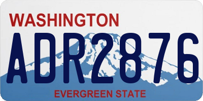 WA license plate ADR2876