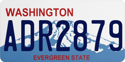 WA license plate ADR2879