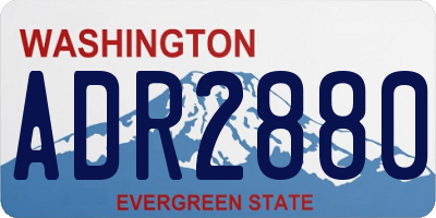 WA license plate ADR2880