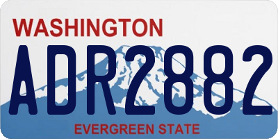 WA license plate ADR2882