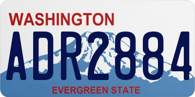 WA license plate ADR2884