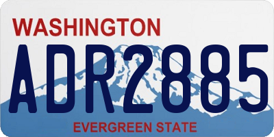WA license plate ADR2885
