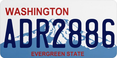 WA license plate ADR2886