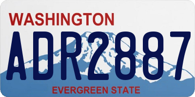 WA license plate ADR2887