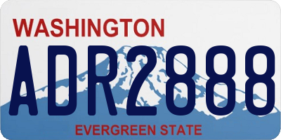 WA license plate ADR2888
