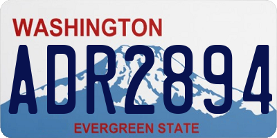 WA license plate ADR2894